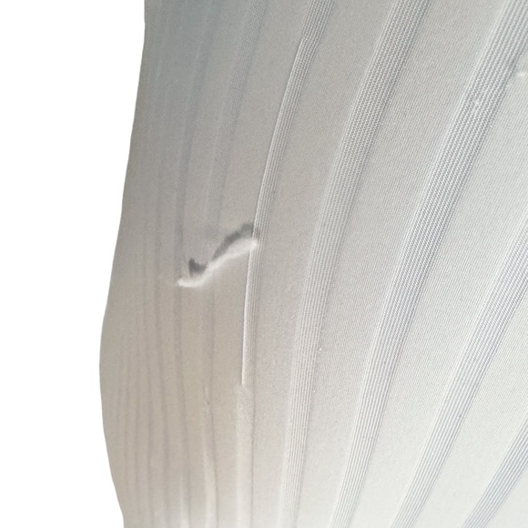 White Ribbed Zip-Front Bodysuit / Jumpsuit - Picture 7 of 9